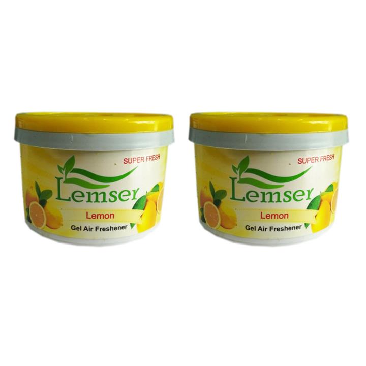 ژل خوشبو کننده هوا لمسر مدل Lemon حجم 90 میلی لیتر بسته 2 عددی